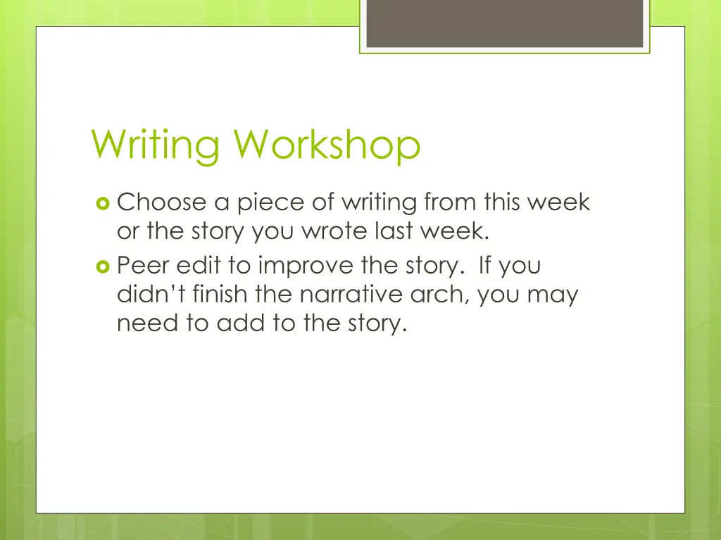 writing workshop