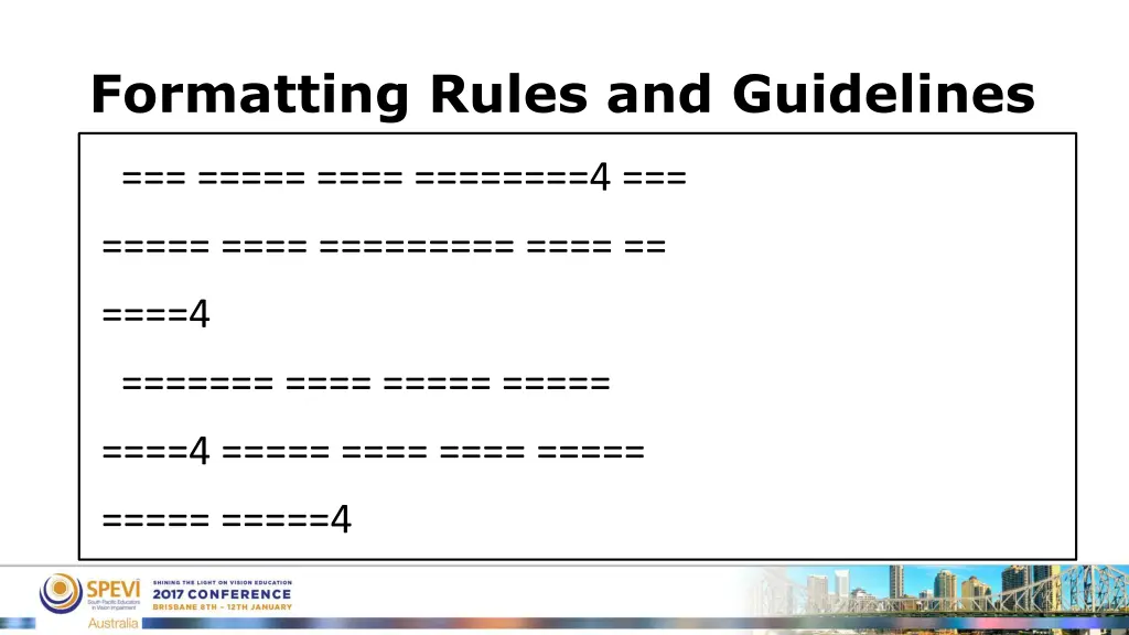 formatting rules and guidelines 3
