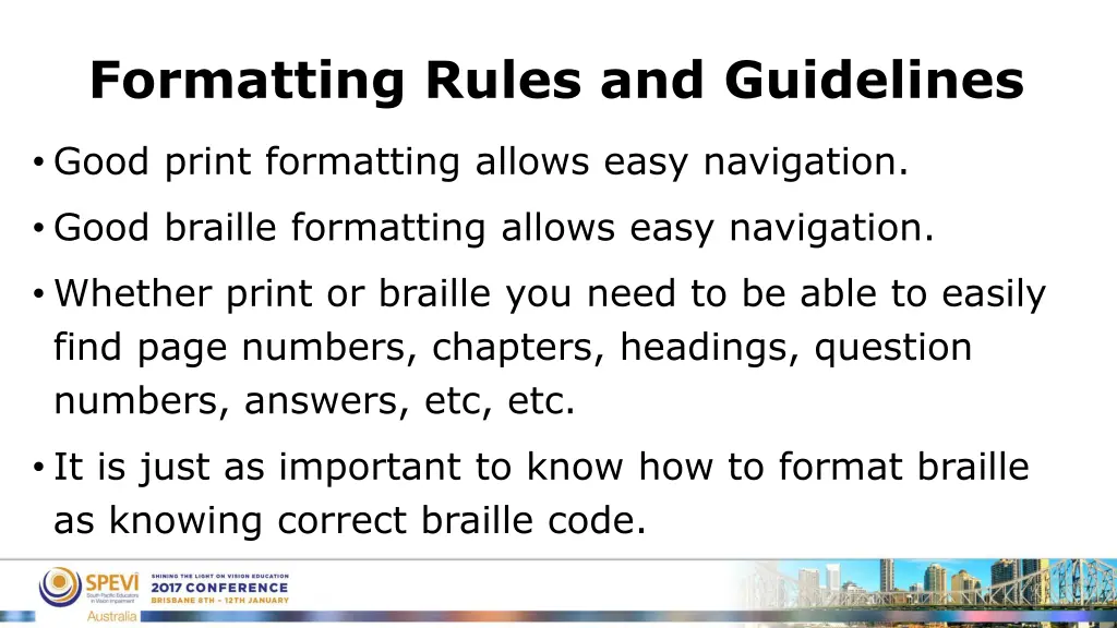 formatting rules and guidelines