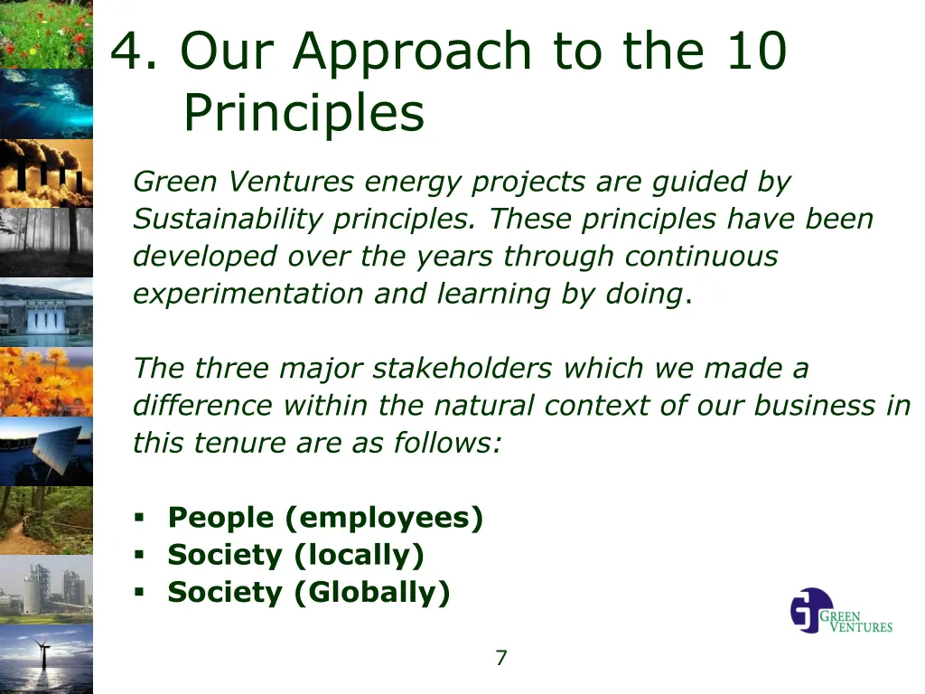 4 our approach to the 10 principles
