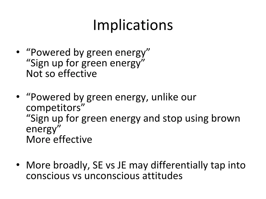 implications