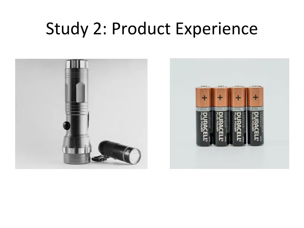 study 2 product experience