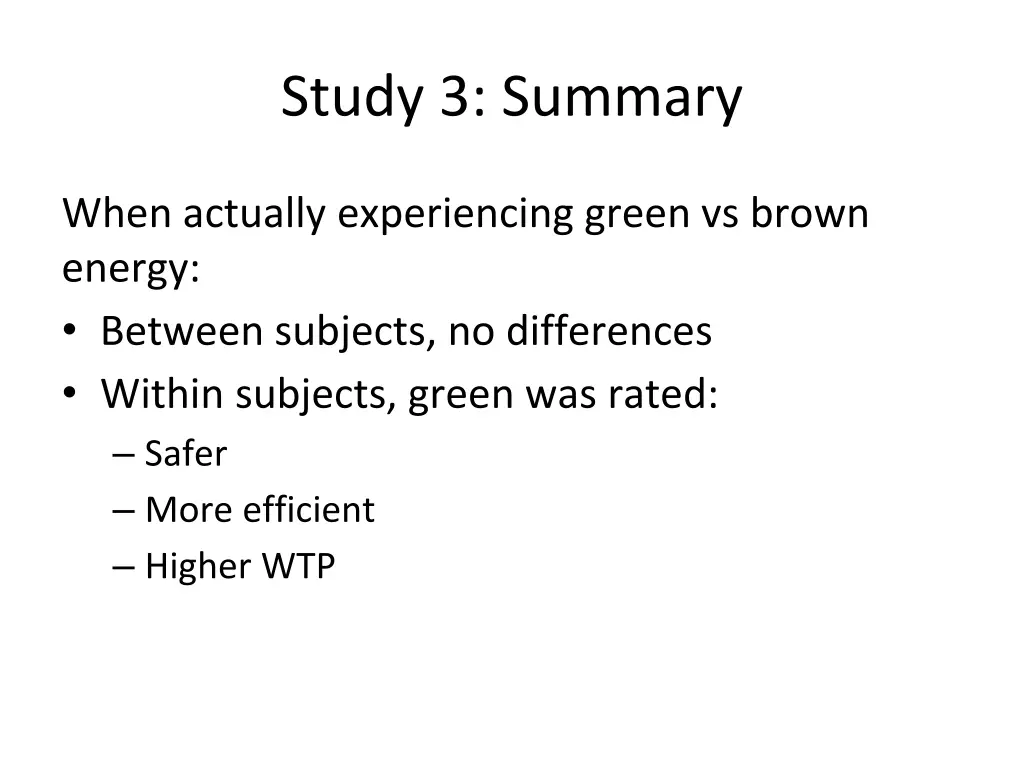 study 3 summary