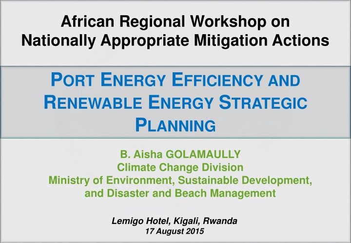 african regional workshop on nationally