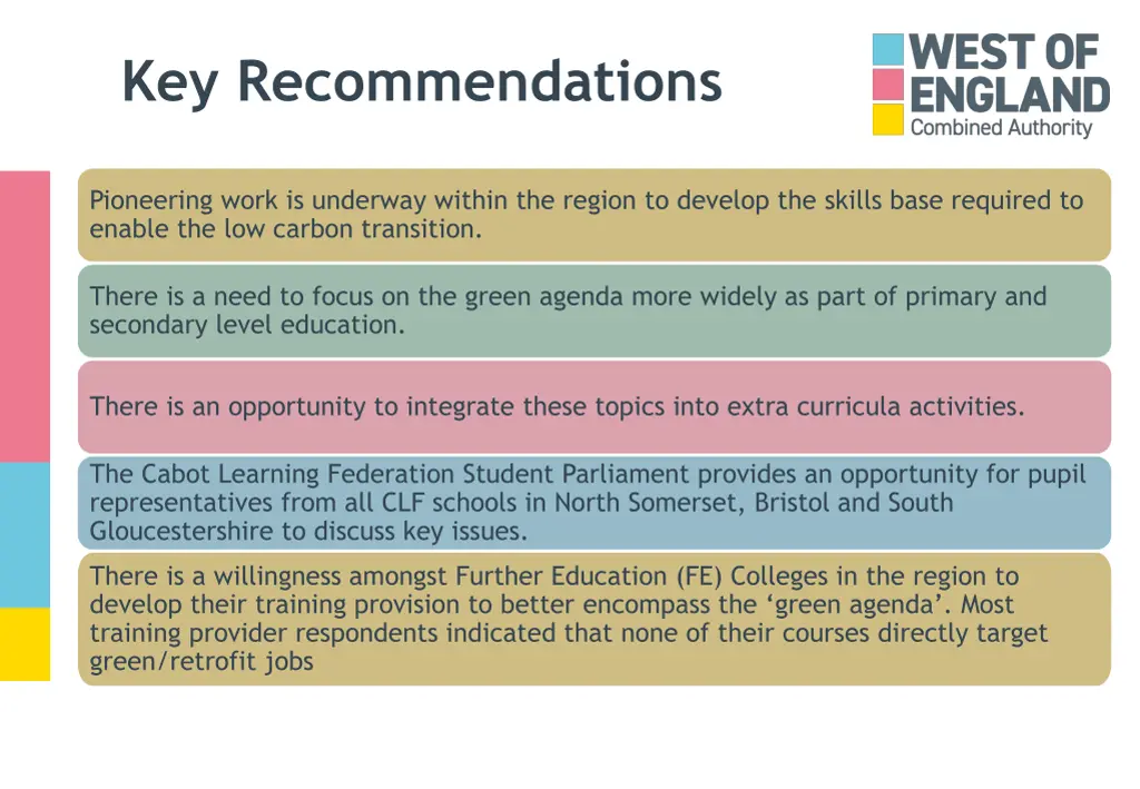 key recommendations