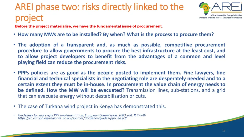 arei phase two risks directly linked to the arei