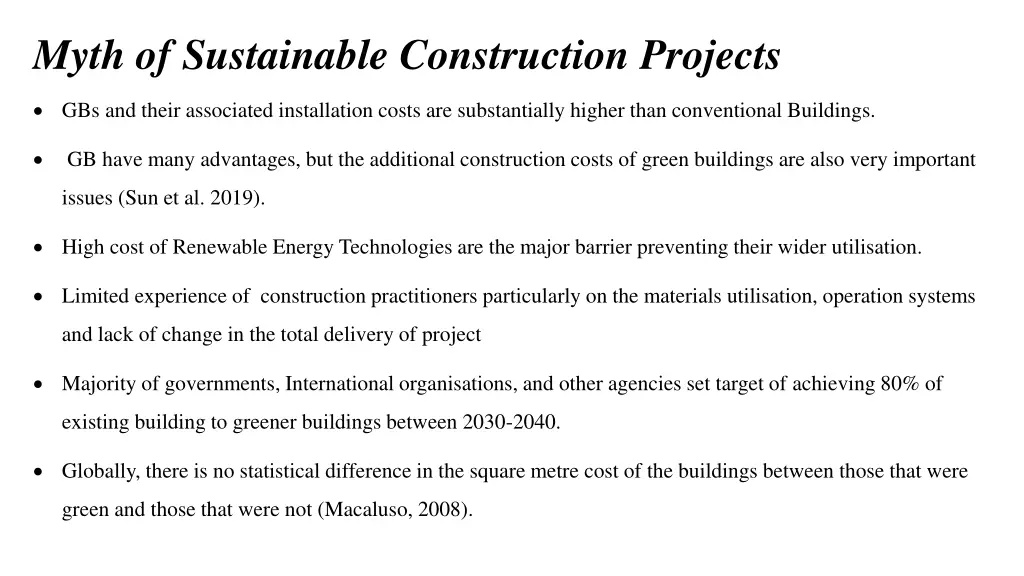 myth of sustainable construction projects