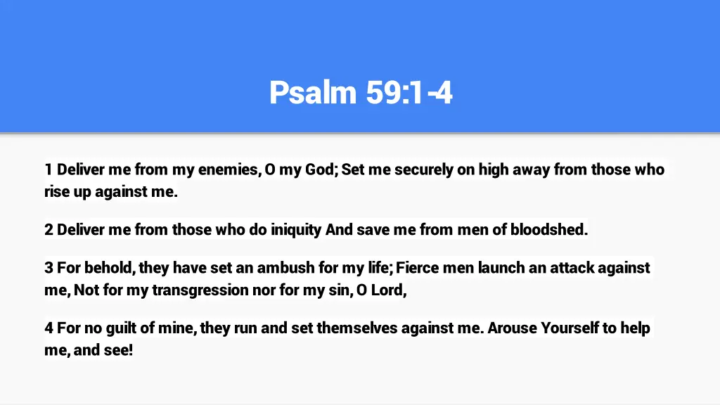 psalm 59 1 4