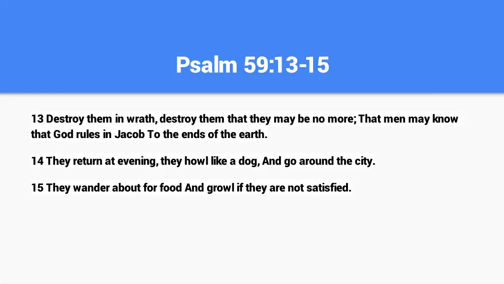 psalm 59 13 15 1
