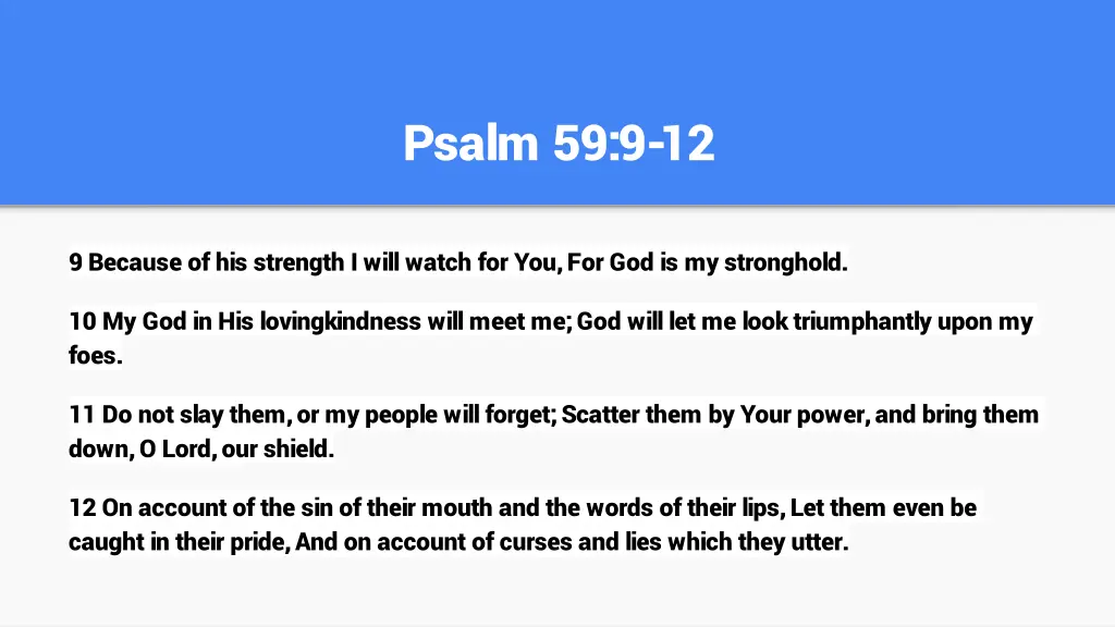 psalm 59 9 12 1