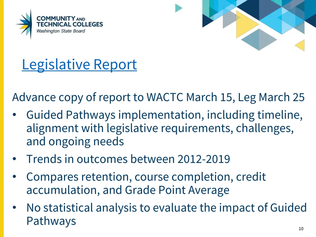 legislative report