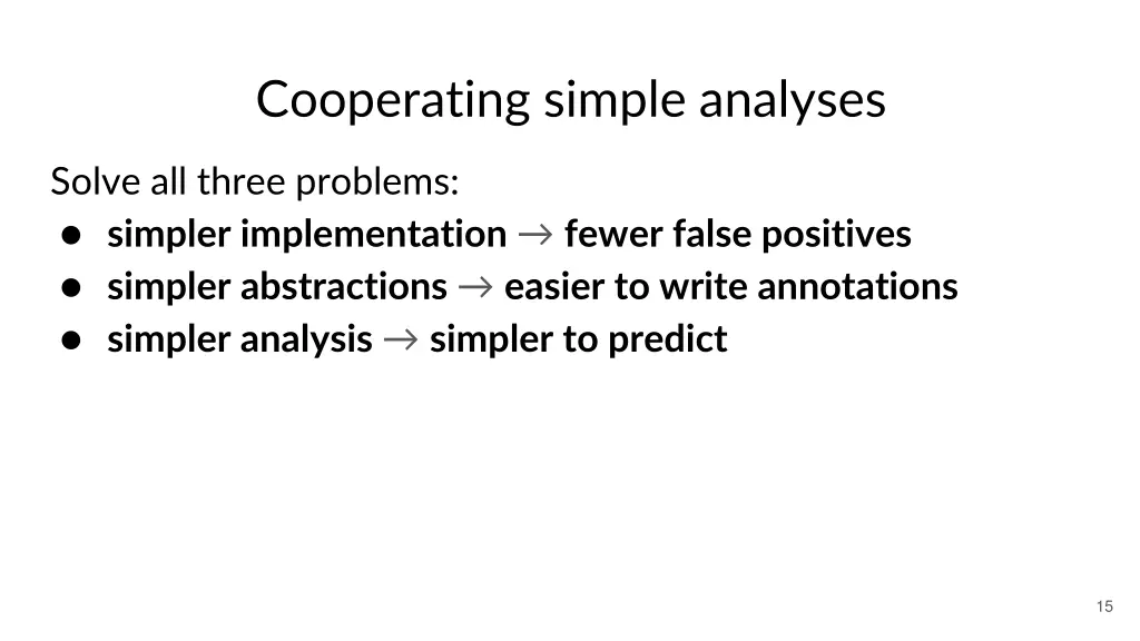 cooperating simple analyses 3