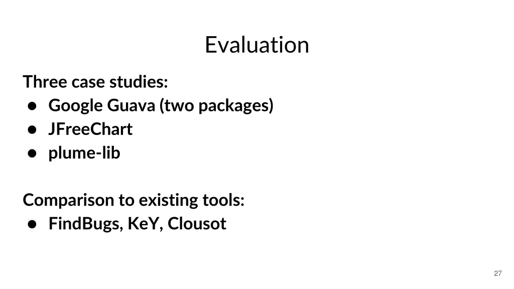 evaluation