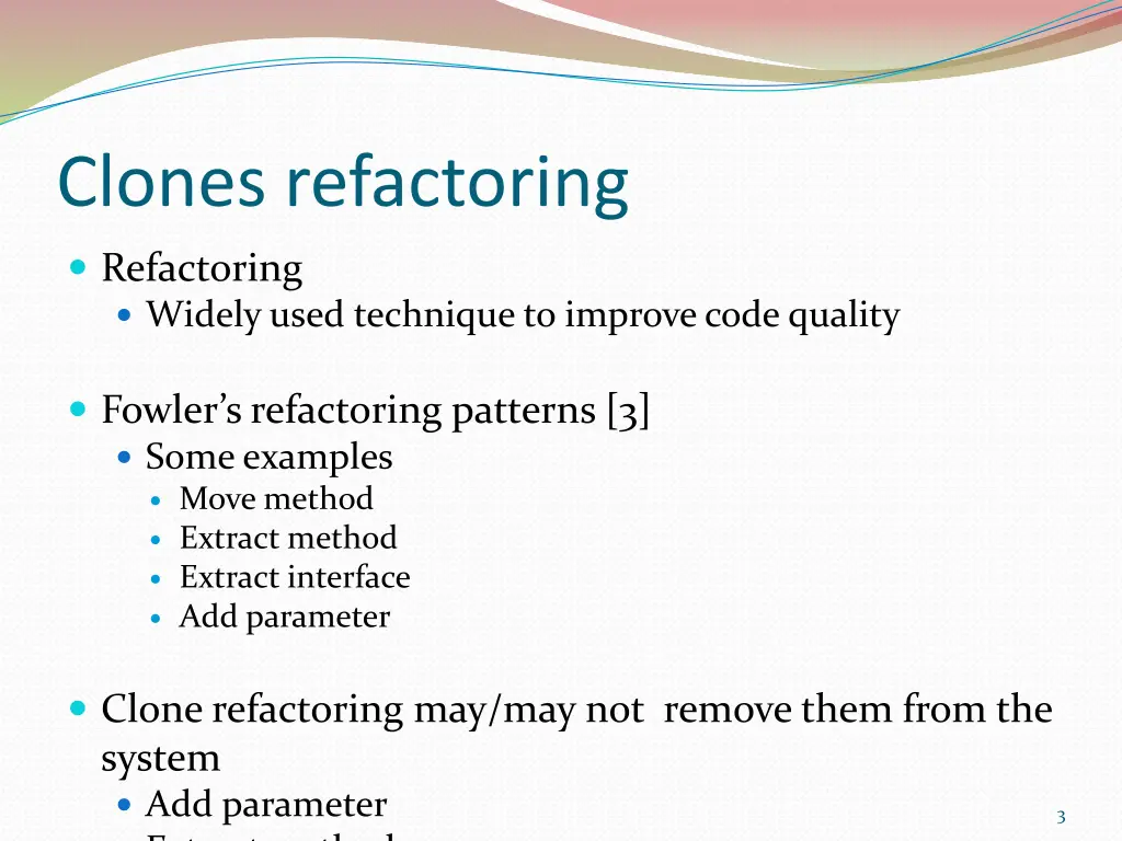 clones refactoring