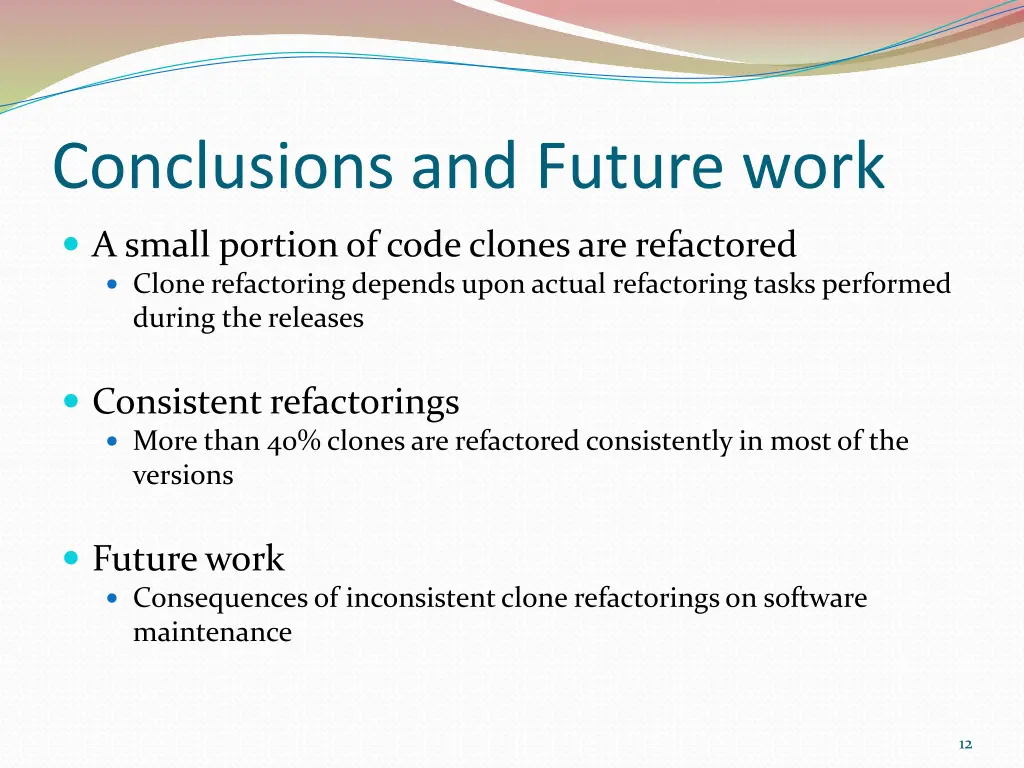conclusions and future work