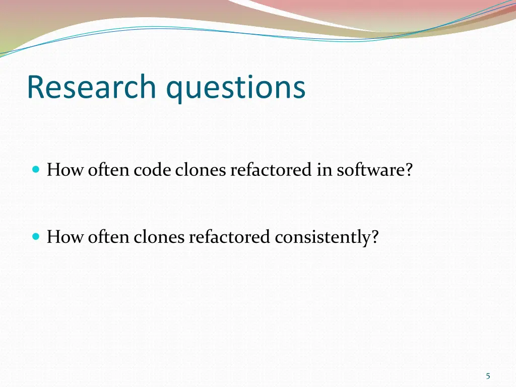 research questions