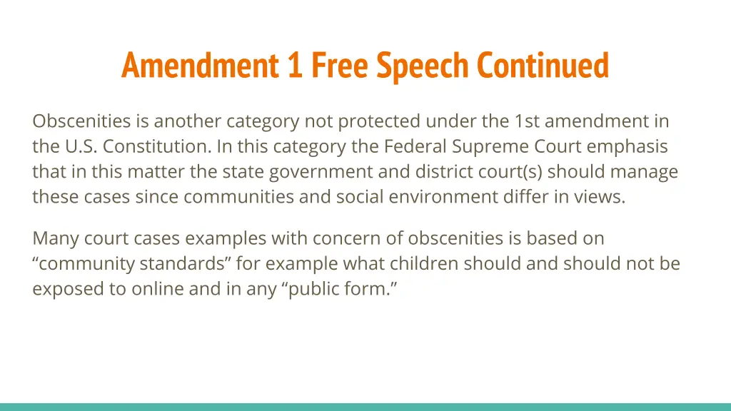 amendment 1 free speech continued 1