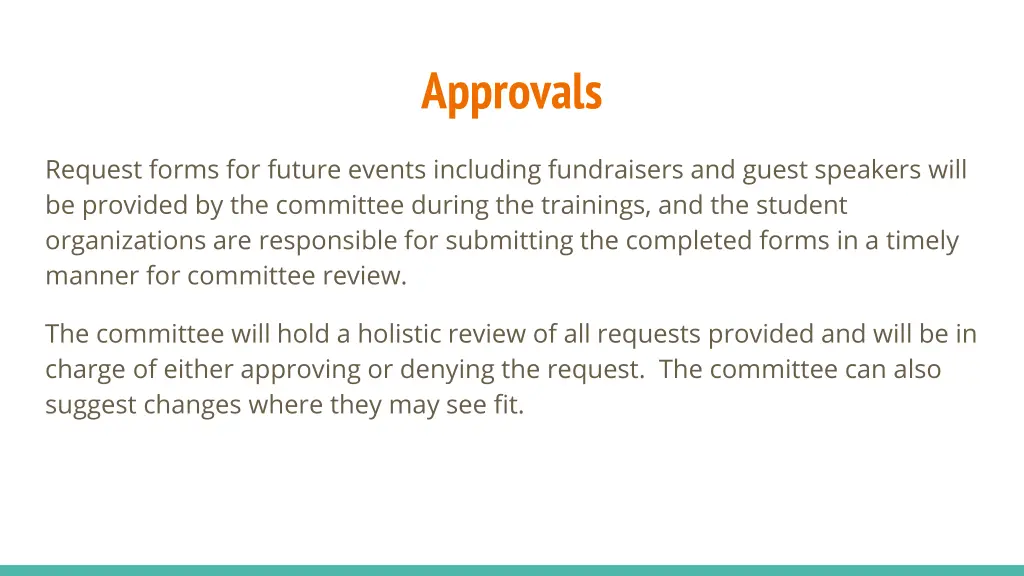 approvals