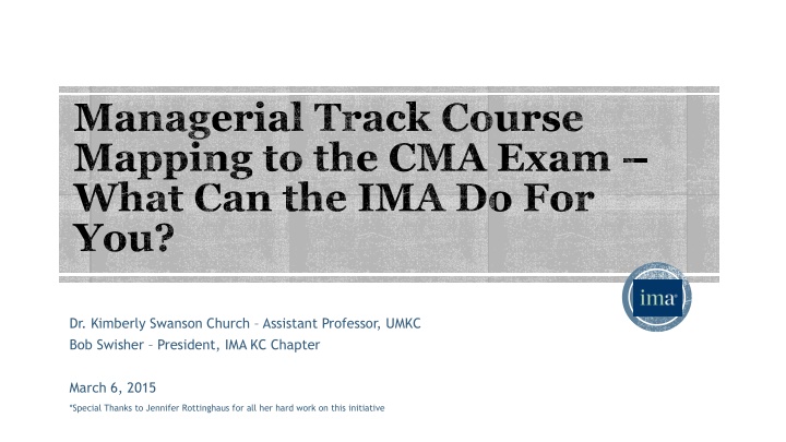 managerial track course mapping to the cma exam