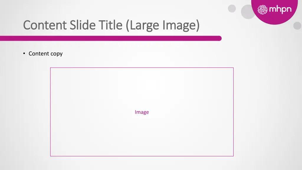 content slide title large image content slide