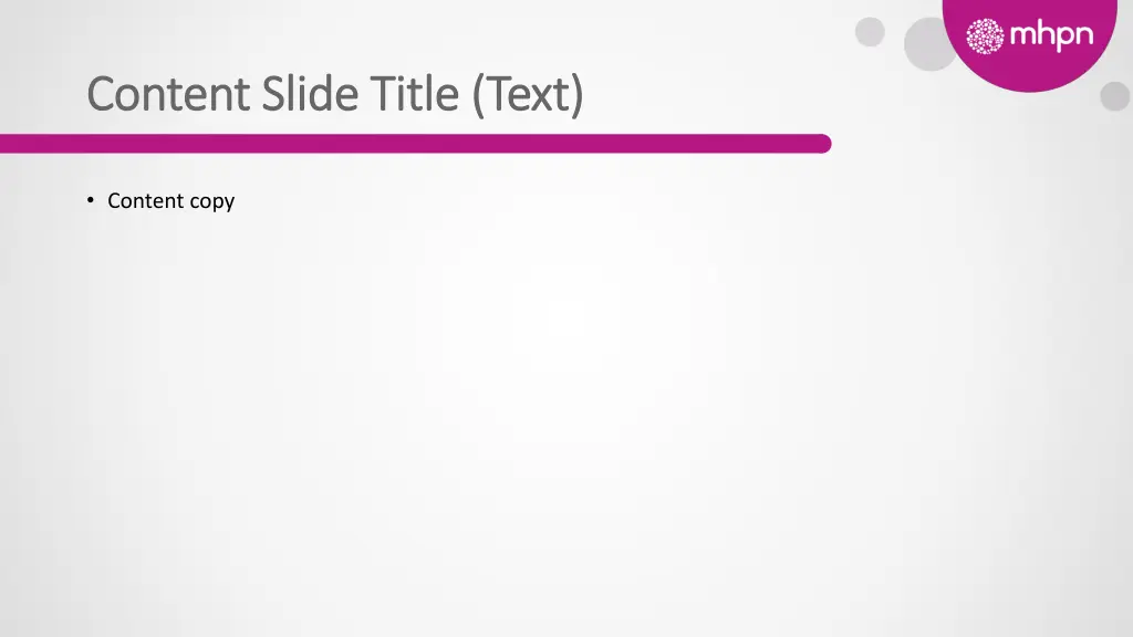 content slide title text content slide title text