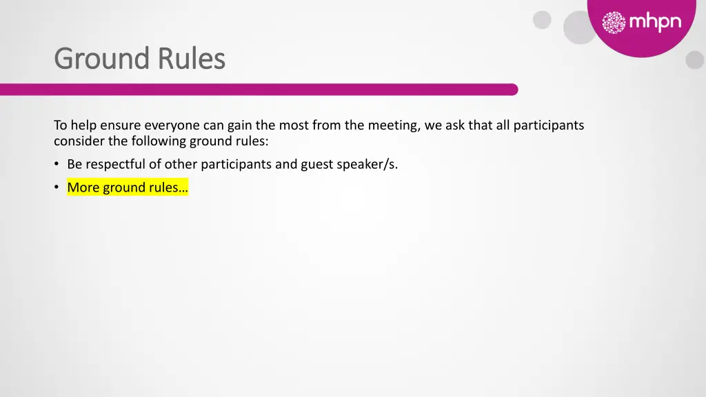 ground rules ground rules