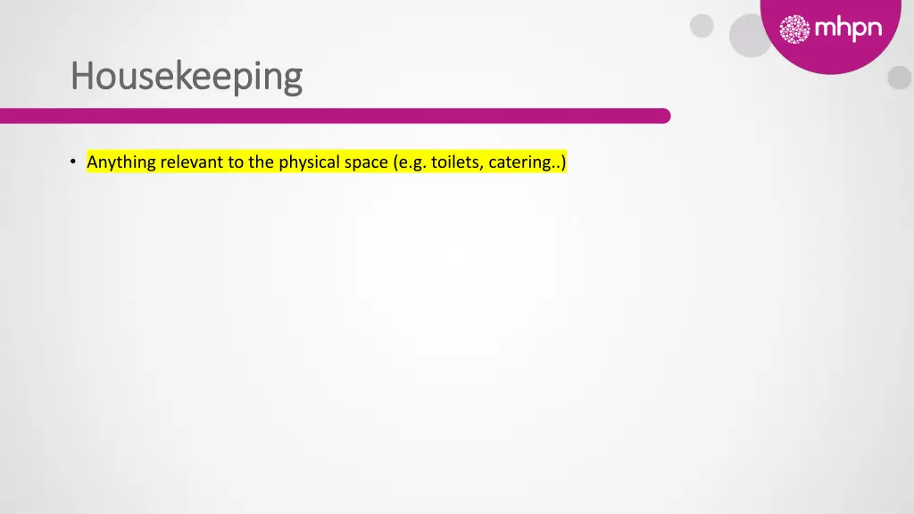 housekeeping housekeeping