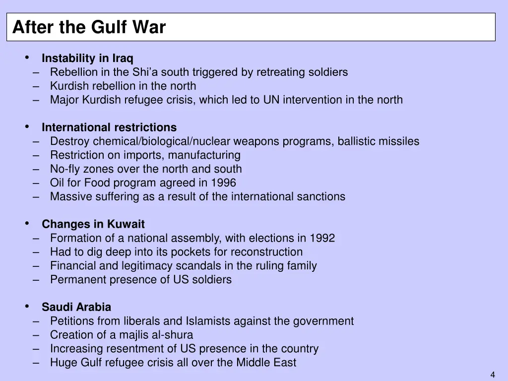 after the gulf war