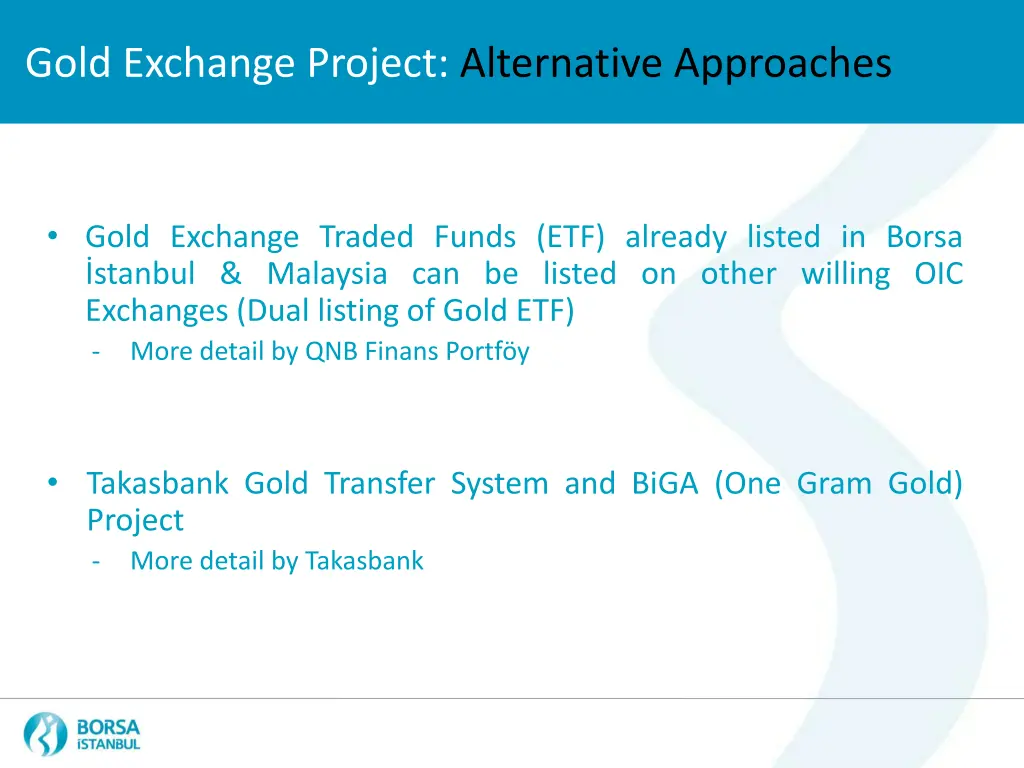 gold exchange project alternative approaches 1