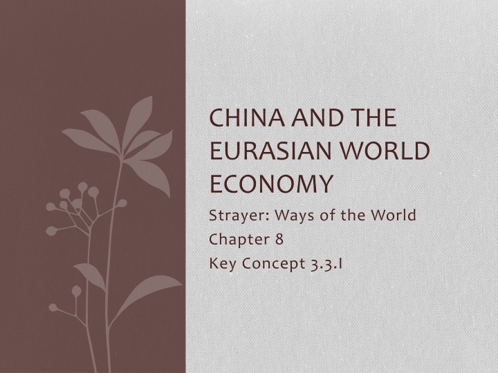 china and the eurasian world economy