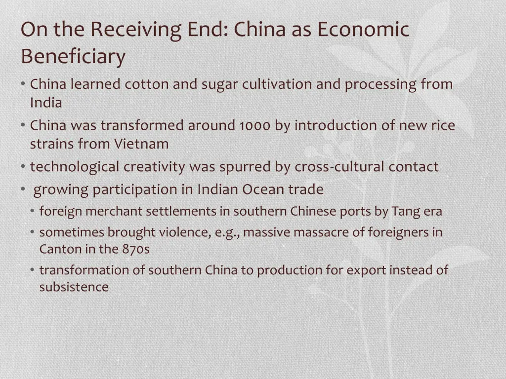 on the receiving end china as economic
