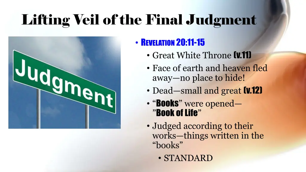 lifting veil of the final judgment