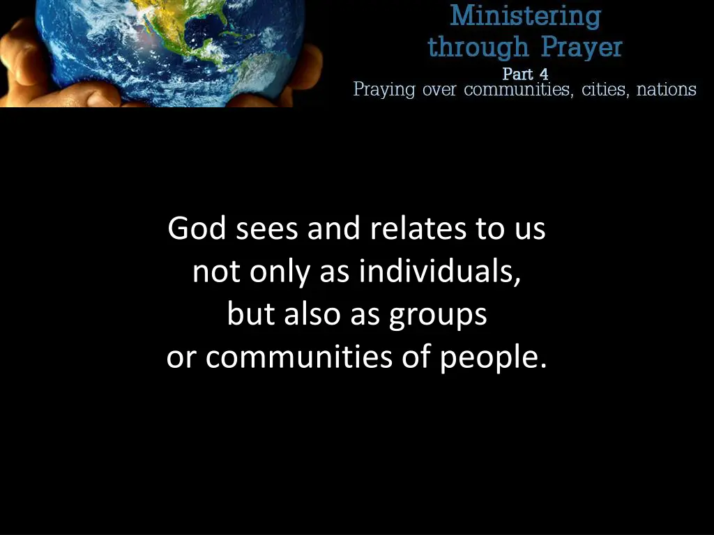 god sees and relates to us not only