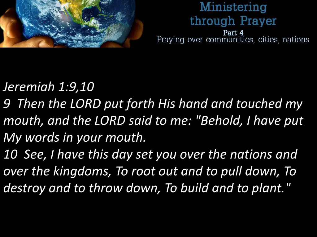 jeremiah 1 9 10 9 then the lord put forth
