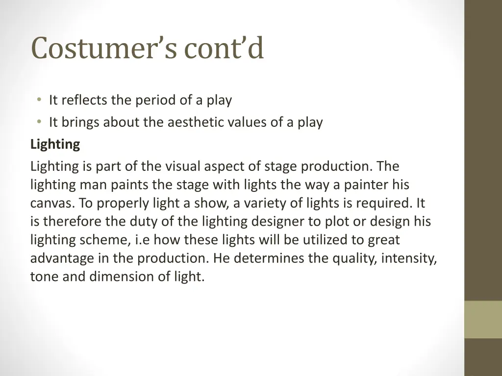 costumer s cont d