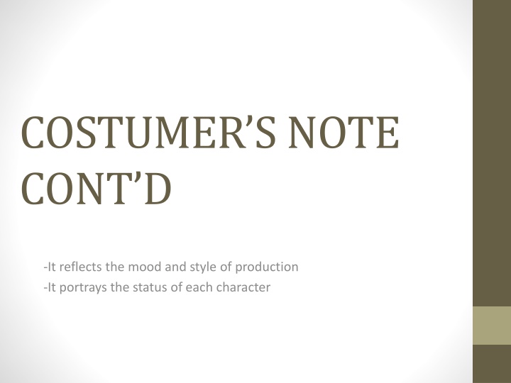 costumer s note cont d