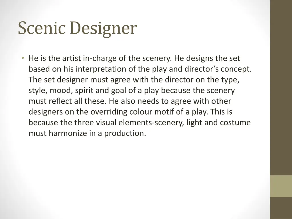 scenic designer
