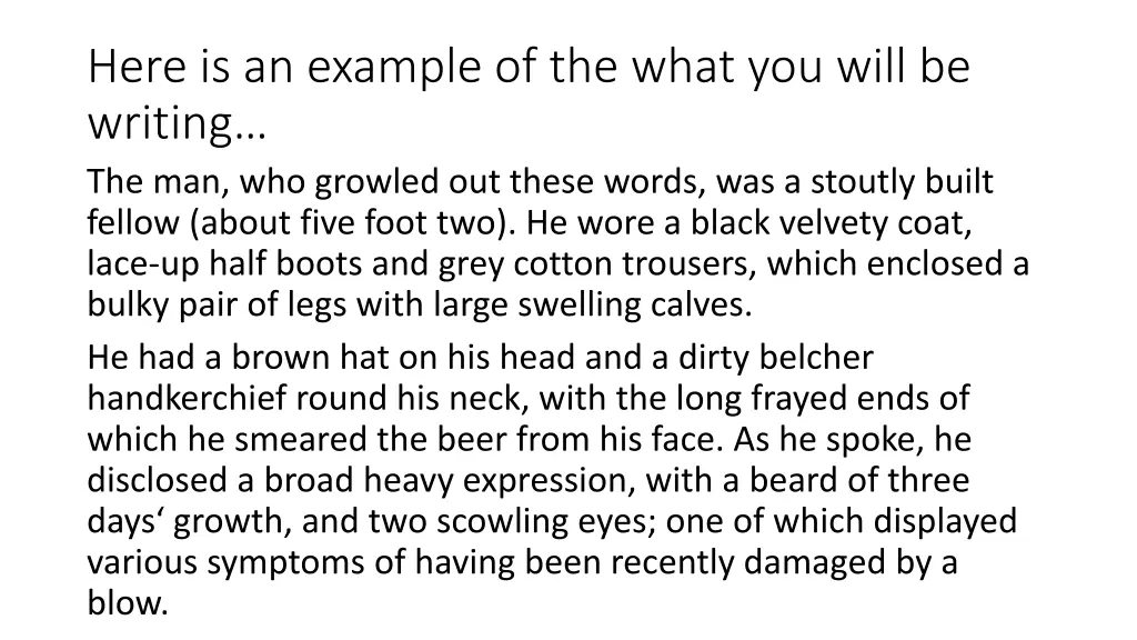 here is an example of the what you will