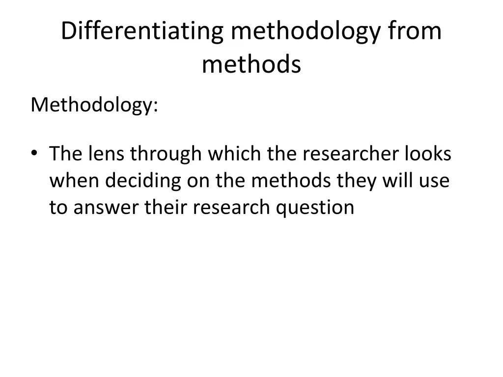 differentiating methodology from methods 1
