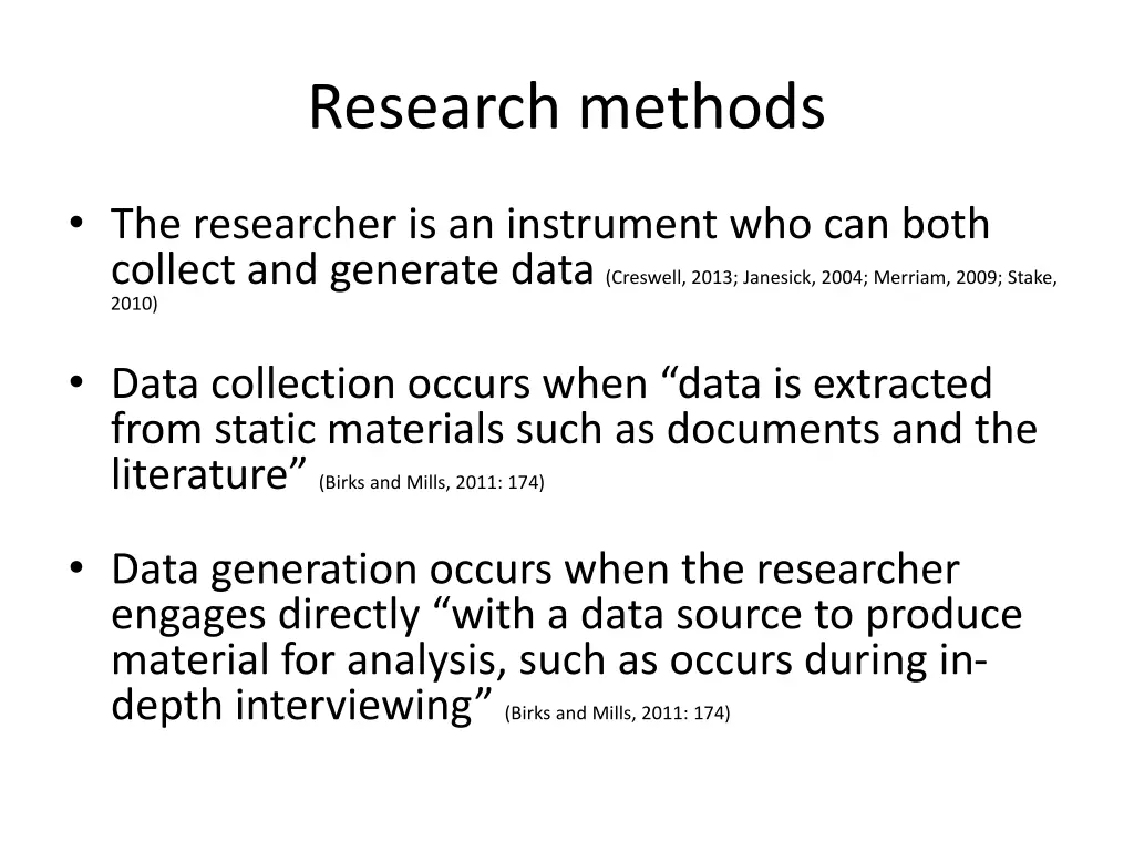 research methods