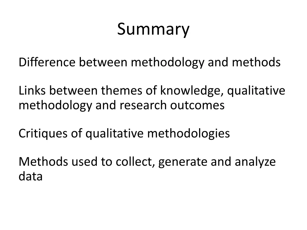 summary