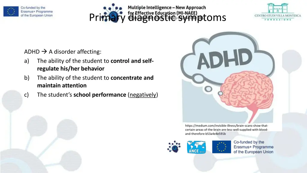 primary diagnostic symptoms