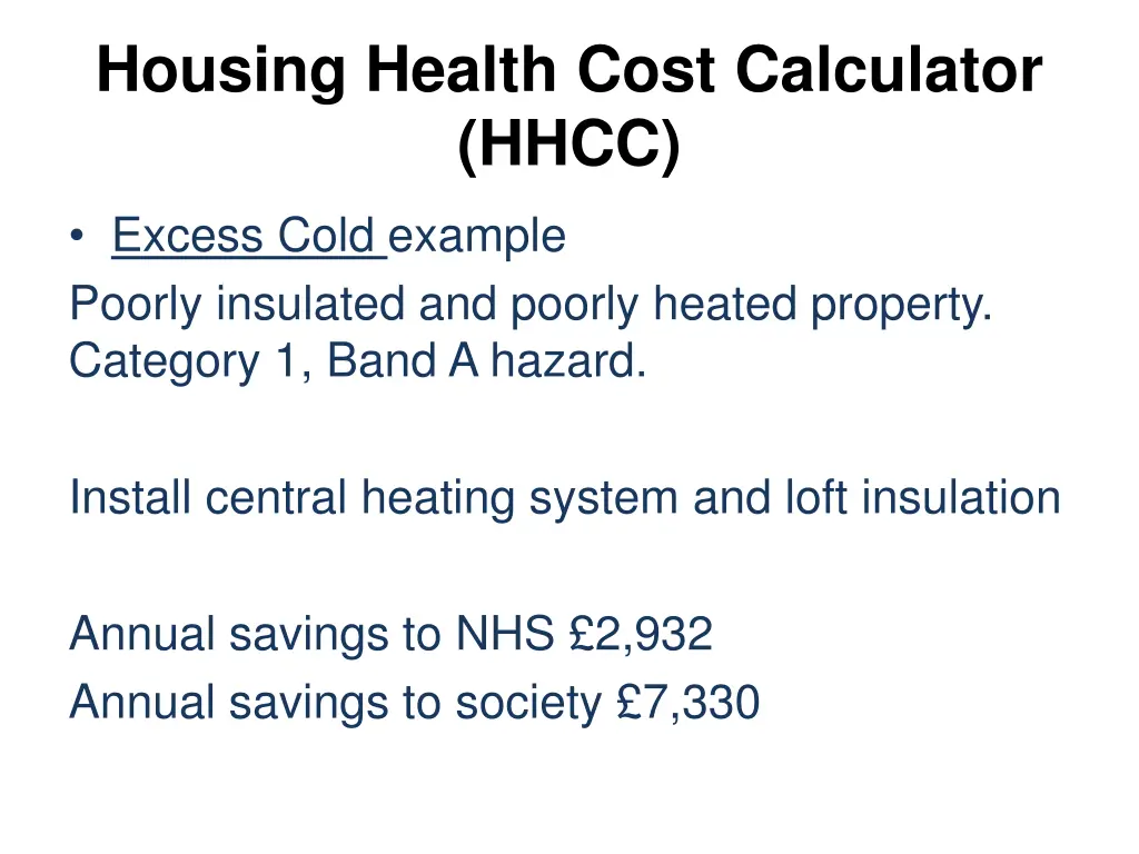 housing health cost calculator hhcc 1