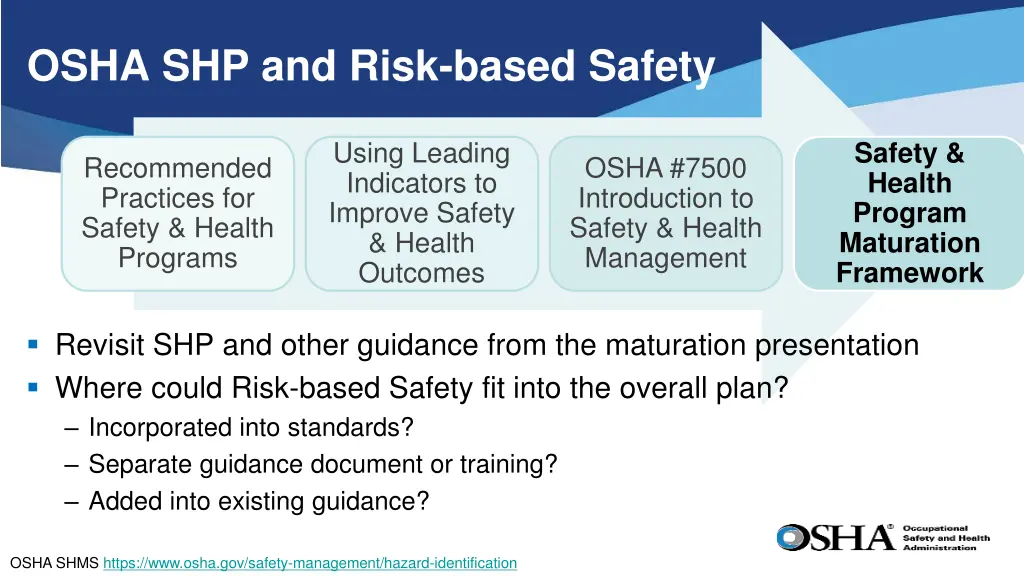 osha shp and risk based safety