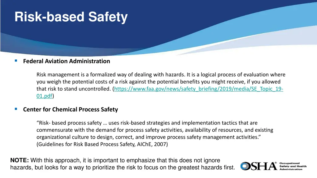 risk based safety