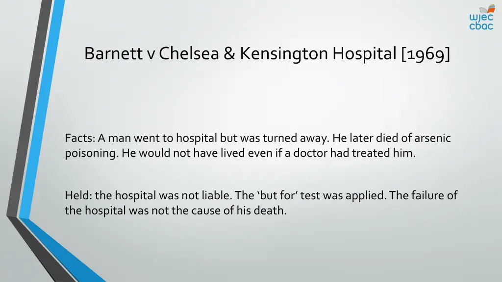 barnett v chelsea kensington hospital 1969