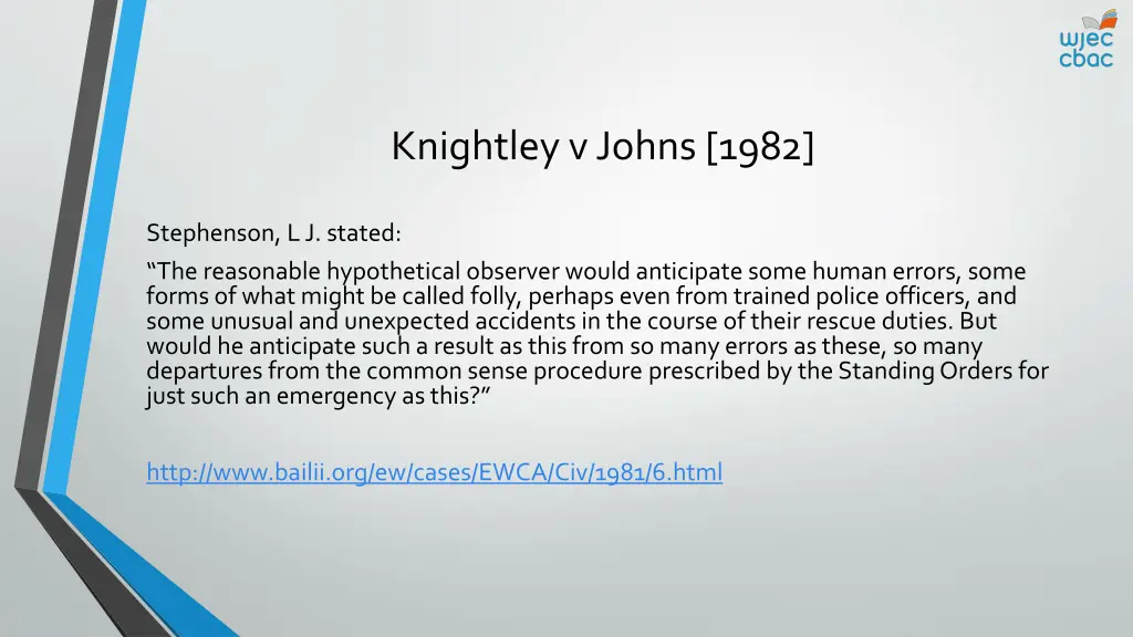 knightley v johns 1982 2
