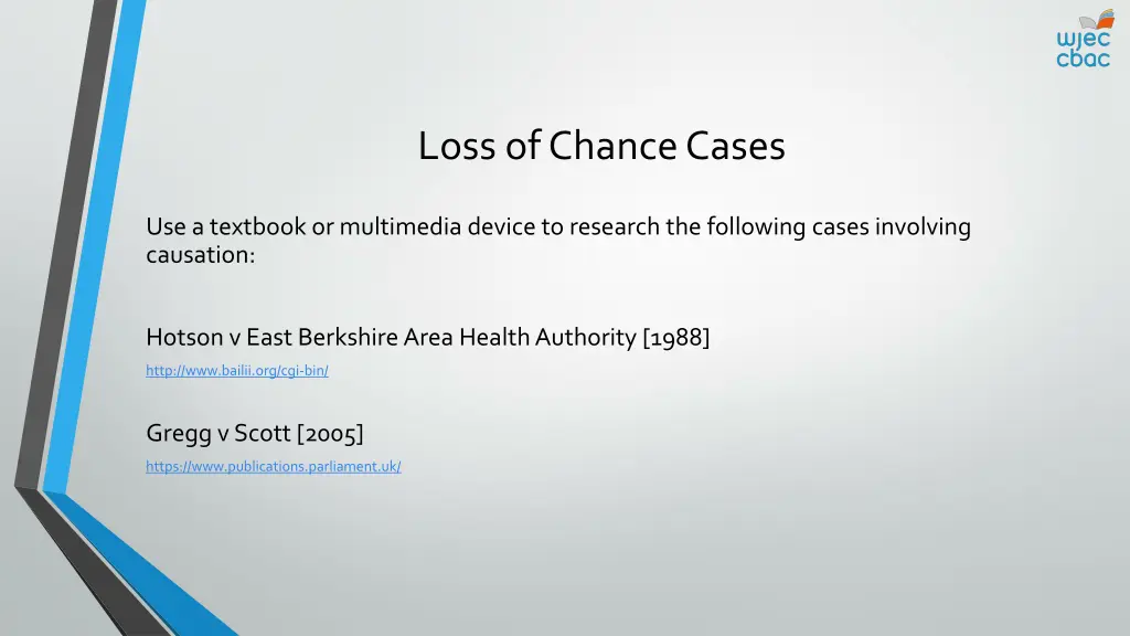 loss of chance cases 1
