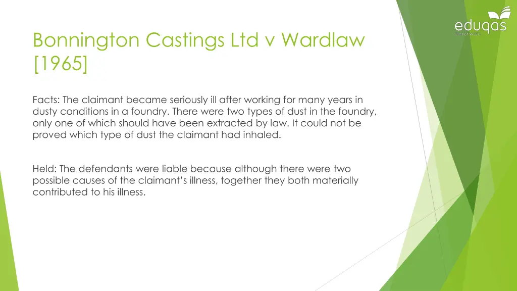 bonnington castings ltd v wardlaw 1965