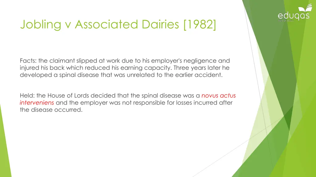 jobling v associated dairies 1982